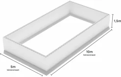 Polystyreen Zwembad Blokkenset - 10,00 X 5,00 X 1,50 M -Zwembadapparatuur Winkel 1000x500 zij size