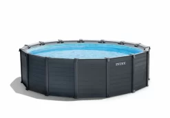 Intex Graphite Panel Pool - 478 X 124 Cm - Met Zandfilterpomp En Accessoires -Zwembadapparatuur Winkel 26384gn blanco 1