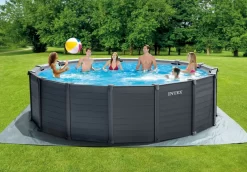 Intex Graphite Panel Pool - 478 X 124 Cm - Met Zandfilterpomp En Accessoires -Zwembadapparatuur Winkel 26384gn sfeerafbeelding zonder accessoires 1