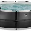 EXIT TOYS EXIT Black Leather Zwembad - 488 X 122 Cm - Met Zandfilterpomp En Trap -Zwembadapparatuur Winkel 615 1200 exit 30 27 16 20 int 1