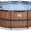 EXIT TOYS EXIT Wood Zwembad - 427 X 122 Cm - Met Zandfilterpomp En Trap -Zwembadapparatuur Winkel 650 1200 exit 30 27 14 10 int 1