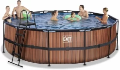 EXIT TOYS EXIT Wood Zwembad - 488 X 122 Cm - Met Zandfilterpomp En Trap -Zwembadapparatuur Winkel 699 1200 exit 30 27 16 10 int 5