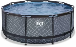 EXIT TOYS EXIT Stone Zwembad - 360 X 122 Cm - Met Zandfilterpomp En Trap -Zwembadapparatuur Winkel 744 1200 exit 30 27 12 00 int 2