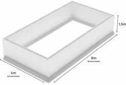 Polystyreen Zwembad Blokkenset - 8,00 X 4,00 X 1,50 M -Zwembadapparatuur Winkel 800x400 zij size