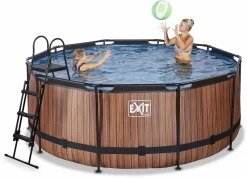 EXIT TOYS EXIT Wood Zwembad - 360 X 122 Cm - Met Zandfilterpomp En Trap -Zwembadapparatuur Winkel 867 1200 30.27.12.10 3