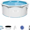 Bestway Hydrium Alderney Metalen Zwembad Ø300 X 120 Cm -Zwembadapparatuur Winkel 900 1059 bestway agp set 10ftx48in hydrium pool set 56566 150dpi