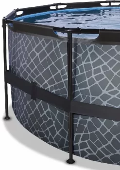 EXIT TOYS EXIT Stone Zwembad - 427 X 122 Cm - Met Zandfilterpomp En Trap -Zwembadapparatuur Winkel 900 638 exit 30 27 14 00 int 3