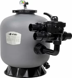 W'eau SPE-700 Side Mount Zandfilter 20m³ 8 W'eau SPE-700 Side Mount Zandfilter 20m³ -Zwembadapparatuur Winkel 900 823 side mount blackgrey 2 1 1