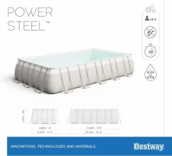 Bestway Power Steel Rectangular Zwembad - 956 X 488 X 132 Cm - Met Zandfilterpomp En Accessoires 18 Bestway Power Steel Rectangular Zwembad - 956 X 488 X 132 Cm - Met Zandfilterpomp En Accessoires -Zwembadapparatuur Winkel bestway power steel rectangular zwembad 956 x 488 x 132 cm set 16