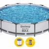 Bestway Steel Pro MAX Zwembad - 366 X 76 Cm - Met Filterpomp -Zwembadapparatuur Winkel bestway steel pro max zwembad 366 x 76 cm