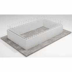 Zelfbouwpakket Zwembad 7.00 X 3.50 X 1.50 M -Zwembadapparatuur Winkel blokkenset bouwkundig zwembad met staal 3