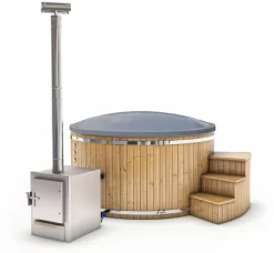 Houtgestookte Hottub Met Filteraansluiting - 4-6 Personen - Grijs 10 Houtgestookte Hottub Met Filteraansluiting - 4-6 Personen - Grijs -Zwembadapparatuur Winkel cover grijs 1
