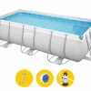 Bestway Power Steel Rectangular Zwembad - 412 X 201 X 122 Cm - Met Zandfilterpomp En Accessoires -Zwembadapparatuur Winkel estway power steel rectangular zwembad 412 x 201 x 122 cm 1