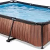 EXIT TOYS EXIT Wood Zwembad - 220 X 150 X 65 Cm - Met Filterpomp -Zwembadapparatuur Winkel exit wood zwembad