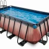 EXIT TOYS EXIT Wood Zwembad - 400 X 200 X 122 Cm - Met Zandfilterpomp En Trap 1 EXIT TOYS EXIT Wood Zwembad - 400 X 200 X 122 Cm - Met Zandfilterpomp En Trap -Zwembadapparatuur Winkel exit wood zwembad 400 x 200 x 122 cm met zandfilterpomp en trap