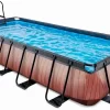EXIT TOYS EXIT Wood Zwembad - 540 X 250 X 100 Cm - Met Zandfilterpomp En Trap -Zwembadapparatuur Winkel exit wood zwembad 540 x 250 x 100 cm met zandfilterpomp en trap