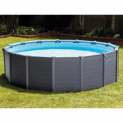 Intex Graphite Panel Pool - 478 X 124 Cm - Met Zandfilterpomp En Accessoires -Zwembadapparatuur Winkel graphite panel