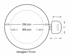 Intex Pure Spa Greywood Deluxe Opblaasbare Spa - 6 Persoons -Zwembadapparatuur Winkel intex greywood deluxe 6persoons afmetingen
