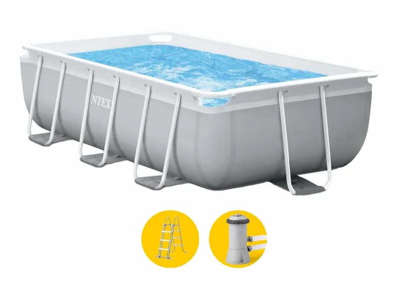 Intex Prism Frame Pool - 300 X 175 X 80 Cm - Met Filterpomp En Trap