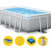 Intex Prism Frame Pool - 488 X 244 X 107 Cm - Met Filterpomp En Accessoires -Zwembadapparatuur Winkel intex prism frame pool 488 x 244 x 107 cm met filterpomp en accessoires