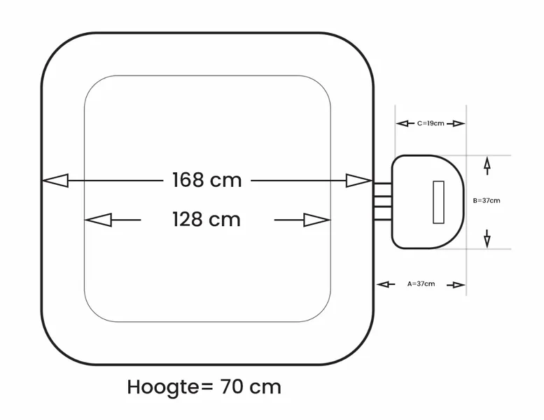 NetSpa Caïman Opblaasbare Spa - 4 Persoons 8 NetSpa Caïman Opblaasbare Spa - 4 Persoons - Afbeelding 7