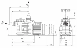 Aqua Vario Plus Variabele Zwembadpomp -Zwembadapparatuur Winkel technischetekeningspeckaquavarioplus