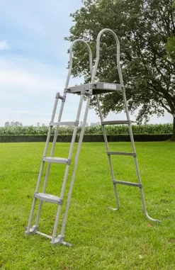 W'eau Steel Frame Zwembad - 427 X 122 Cm - Met Filterpomp En Accessoires -Zwembadapparatuur Winkel w eau zwembadtrap